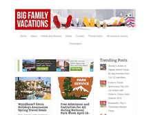 Tablet Screenshot of bigfamilyvacations.com